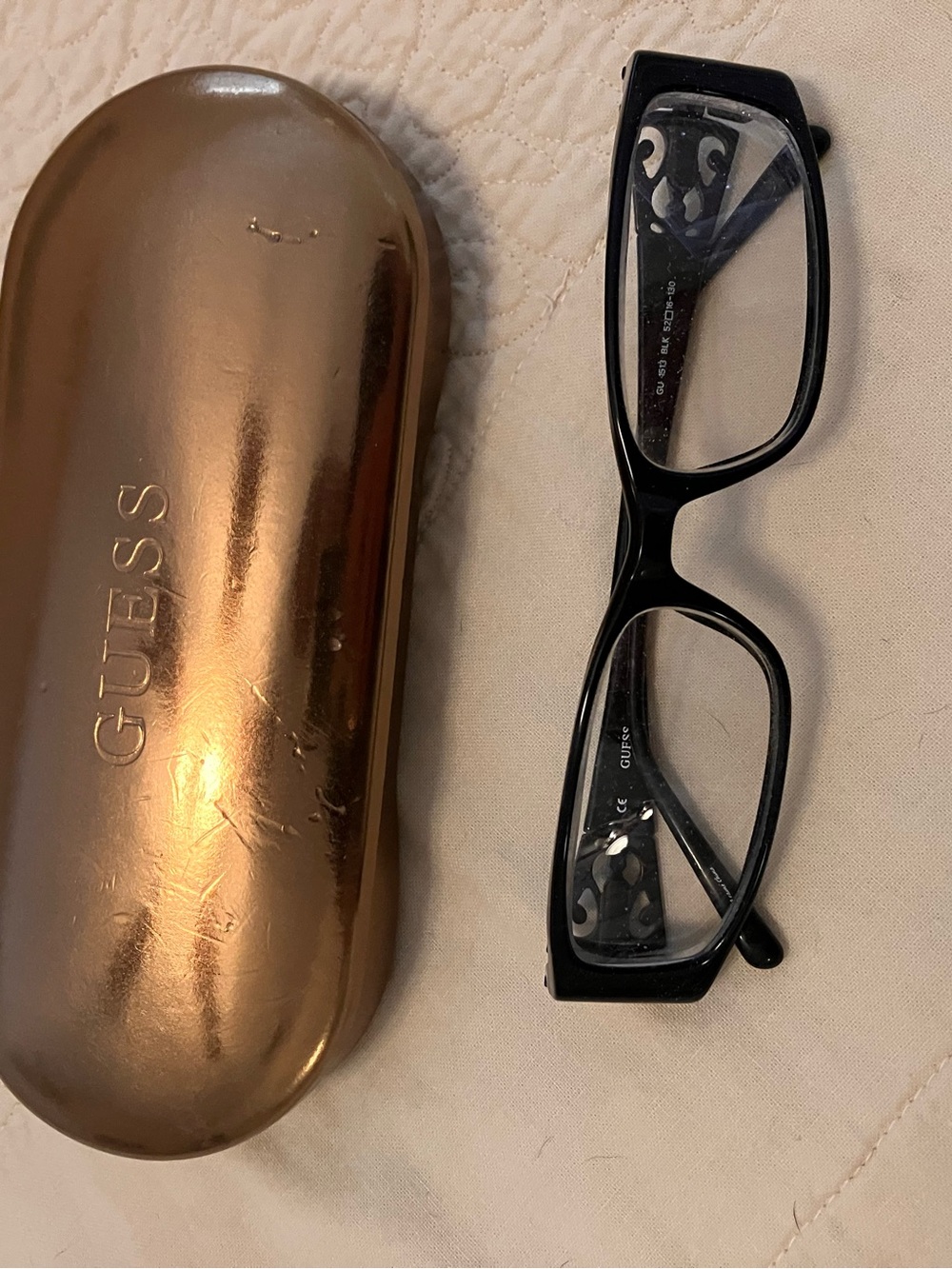 GUESS Vintage Black Rectangular Women’s Eyeglass Frames